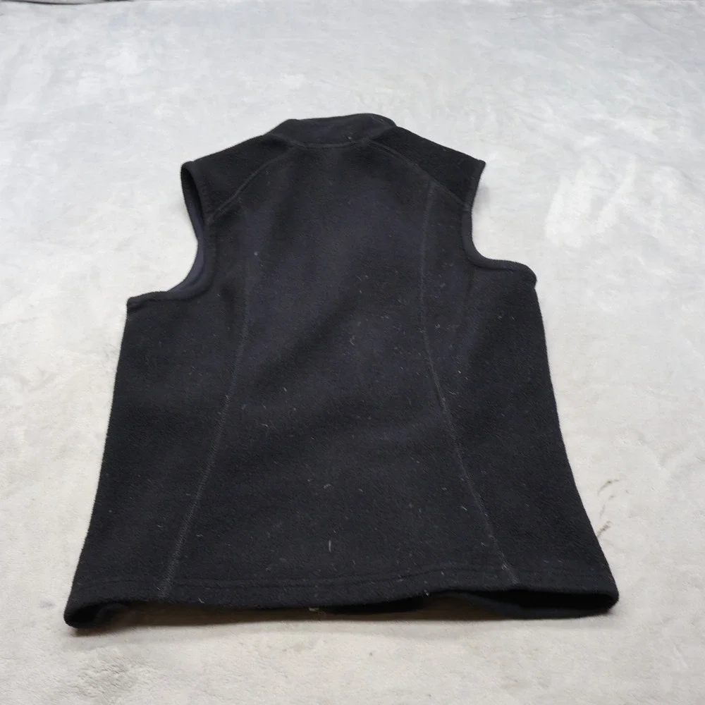 Patagonia Synchilla Vest Women Small Black Fleece  Full Zip Collectible LOGO VTG